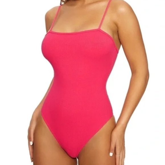 Naked Wardrobe Rasberry Snatched Bodysuit and Tube Top Lot L M - Picture 5 of 12